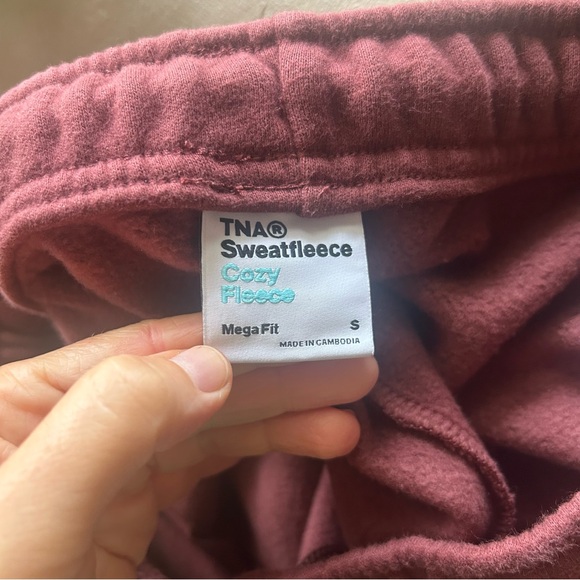 Aritzia TNA Women’s Small S Cognac Brown Extra Fleece Sweatpants Joggers Cozy - Picture 5 of 5